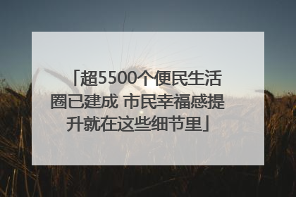 超5500个便民生活圈已建成 市民幸福感提升就在这些细节里