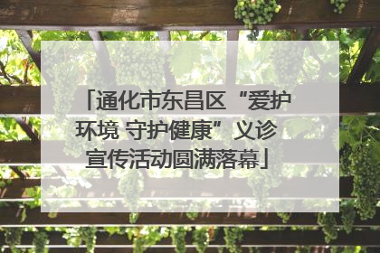 通化市东昌区“爱护环境 守护健康”义诊宣传活动圆满落幕