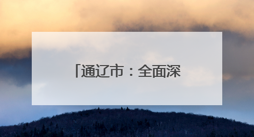 通辽市：全面深化能源改革闯出高质量发展新路
