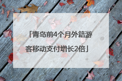 青岛前4个月外籍游客移动支付增长2倍