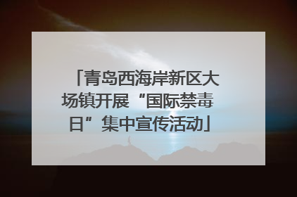 青岛西海岸新区大场镇开展“国际禁毒日”集中宣传活动