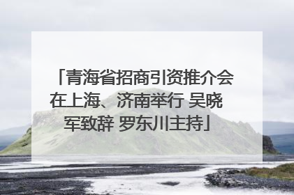 青海省招商引资推介会在上海、济南举行 吴晓军致辞 罗东川主持