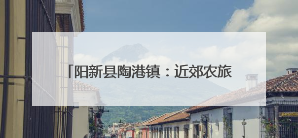 阳新县陶港镇：近郊农旅融合催热“周末经济”