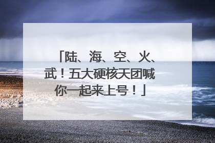 陆、海、空、火、武！五大硬核天团喊你一起来上号！