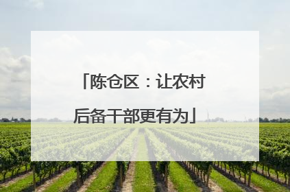 陈仓区：让农村后备干部更有为
