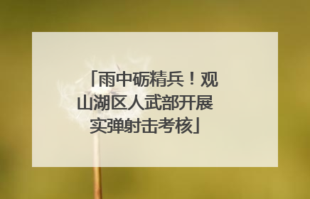 雨中砺精兵！观山湖区人武部开展实弹射击考核