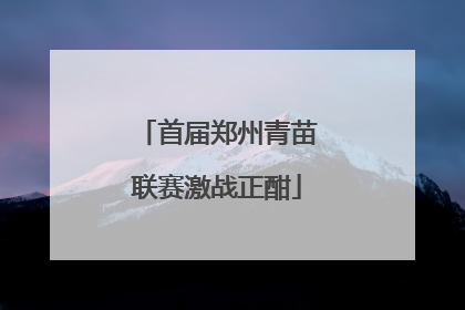 首届郑州青苗联赛激战正酣