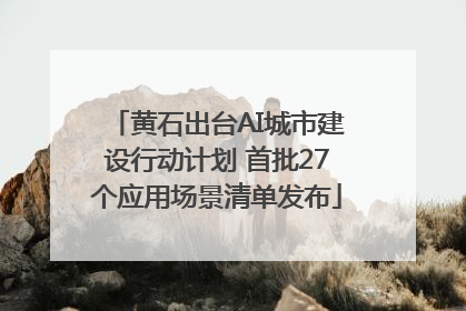 黄石出台AI城市建设行动计划 首批27个应用场景清单发布