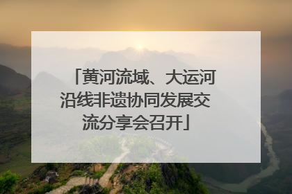 黄河流域、大运河沿线非遗协同发展交流分享会召开