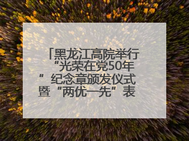 黑龙江高院举行“光荣在党50年”纪念章颁发仪式暨“两优一先”表彰大会