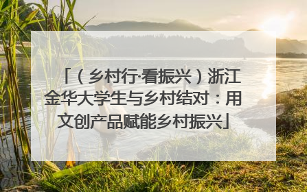 （乡村行·看振兴）浙江金华大学生与乡村结对：用文创产品赋能乡村振兴