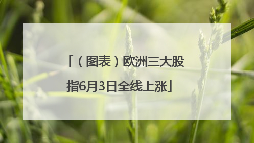 （图表）欧洲三大股指6月3日全线上涨