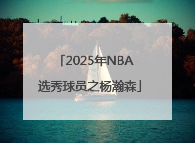 2025年NBA选秀球员之杨瀚森