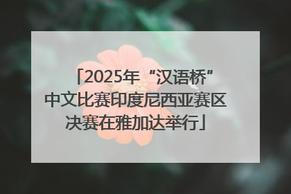 2025年“汉语桥”中文比赛印度尼西亚赛区决赛在雅加达举行