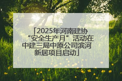 2025年河南建协“安全生产月”活动在中建三局中原公司滨河新居项目启动