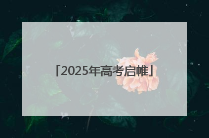 2025年高考启帷