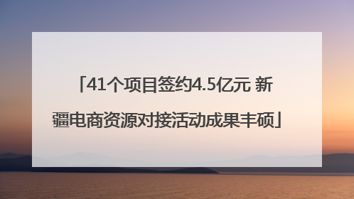 41个项目签约4.5亿元 新疆电商资源对接活动成果丰硕
