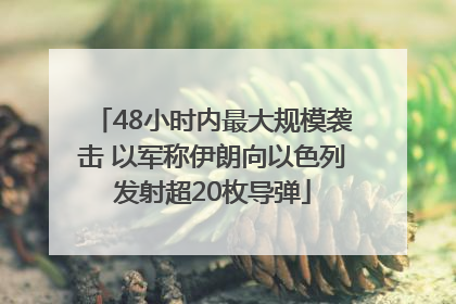 48小时内最大规模袭击 以军称伊朗向以色列发射超20枚导弹