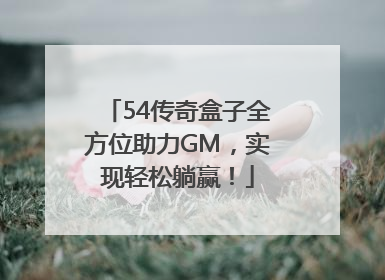 54传奇盒子全方位助力GM，实现轻松躺赢！