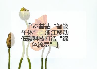 5G基站“智能午休”，浙江移动低碳科技打造“绿色流量”